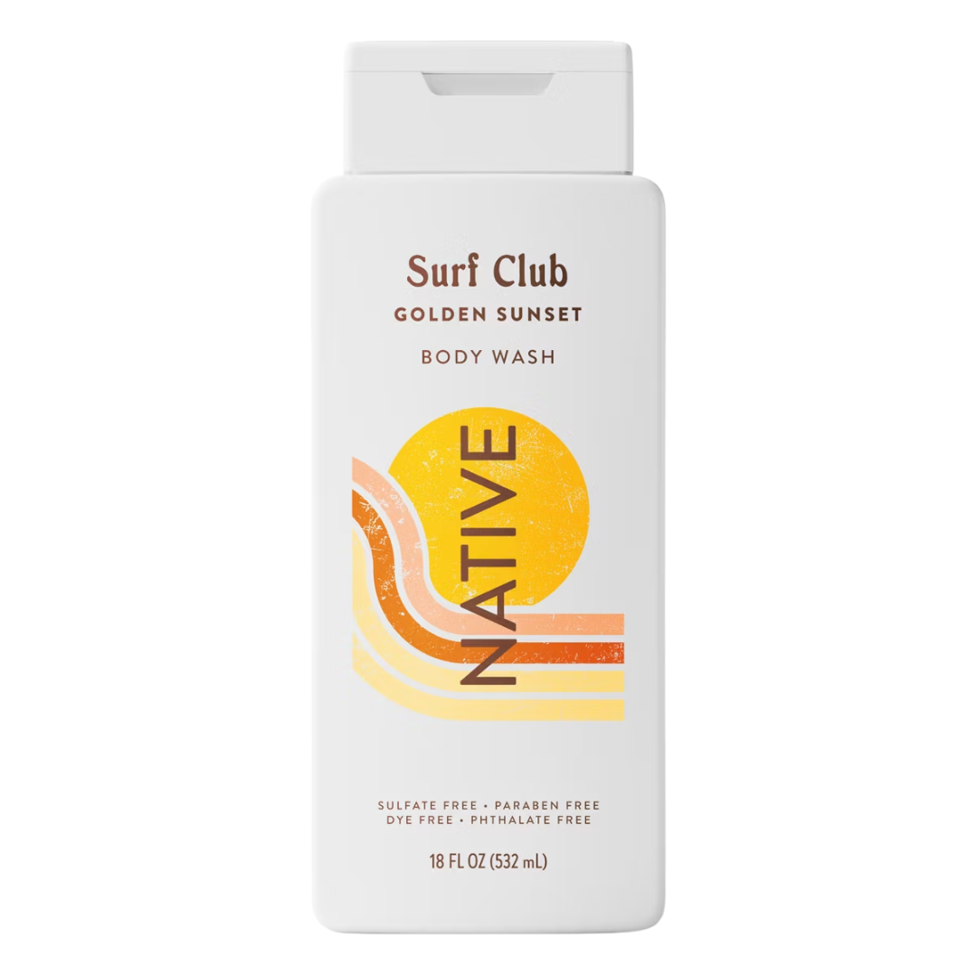 Native Limited Edition Surf Club Body Wash – Golden Sunset, 18 fl oz